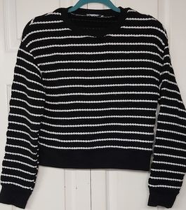 2/$18 🦓 Zara Black and White Striped Sweater 🦓